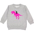 thumbnail image 2 of Inktastic Princess Riding Her T-rex Toddler Sweatshirt, 2 of 4
