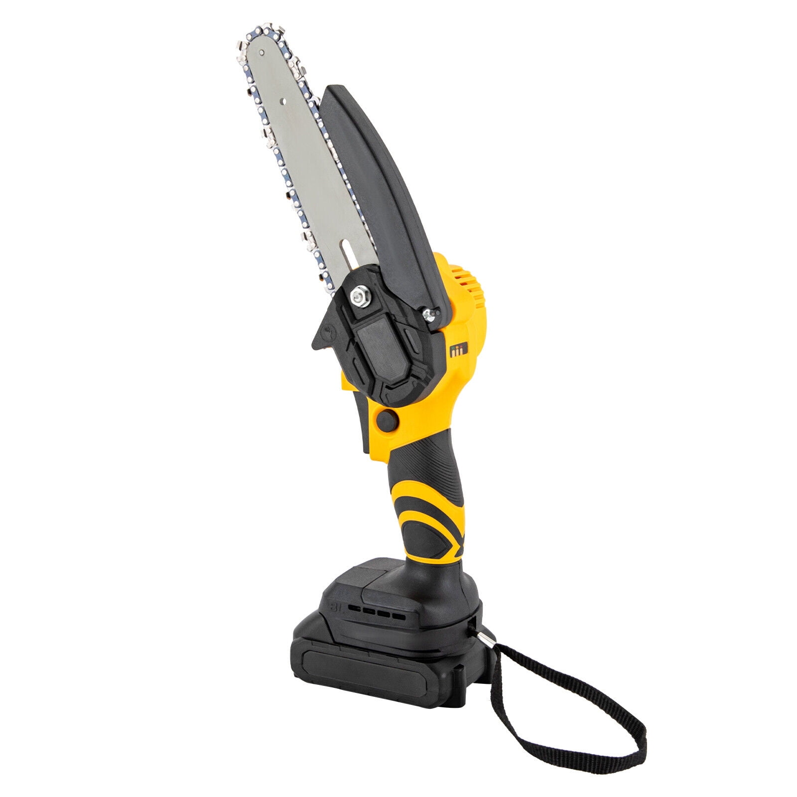 Tronçonneuse électrique mini sans fil Miumaeov 6" portable, alimentée par batterie, coupe-bois, 2 batteries