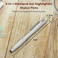 thumbnail image 5 of 10 Maitland Gel Highlighter Stylus Pens Pack - Ballpoint, Black Ink - Silver, 5 of 5
