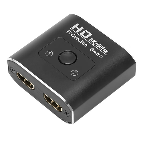 Video Splitter Selector, Stable Plug And Play 8K 60Hz HD Multimedia Interface Switcher 2 Ports For Monitor For TV