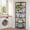 Black, variant on Pouseayar 6 Tier 600lbs Capacity Heavy Duty Corner Wire Shelving Unit, Metal Shelf Pentagonal Corner Storage Rack with Shelf Liners for Kitchen Garage Office, Black