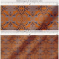 thumbnail image 2 of Soimoi Orange Cotton Voile Fabric Vector Design Damask Print Fabric by the Yard 42 Inch Wide, 2 of 7