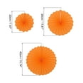 thumbnail image 2 of Juego de abanicos de papel colgantes Uxcell de 6 piezas, decoración de abanicos de papel colgantes para el hogar, cumpleaños y bodas (naranja), 2 of 7
