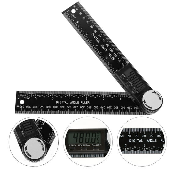 LABSERRON Angle Tool Digital Angle Ruler ABS Black for Students 1Pack