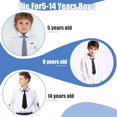 thumbnail image 3 of Hefilesy 4piece Stylish NeckTie For Youth Easy To Tasteful Present Choice Ties For Boys And Girls Clip-on, 3 of 6