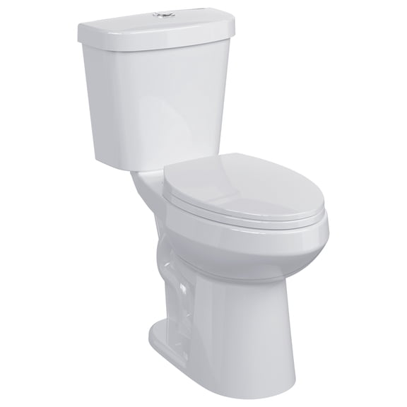 Commercial Toilet – ADA Compliant 21 Inch Elongated Two-Piece, Comfort Height, 1.28 GPF Siphonic Flush – Soft-Close Seat, Durable Ceramic – Cotton White