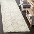 thumbnail image 2 of SAFAVIEH Arizona Basil Geometric Shag Runner Rug, Ivory/Beige, 2'3" x 14', 2 of 7