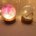 thumbnail image 3 of Base de Lampe LED 3D de Nuit Base de Lampe LED USB Luminosité Réglable Support de Lumière Base en Bois, 3 of 7