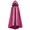 Hot Pink, variant on Gold Trimmed Hooded Cloak for Women, Medieval Lace-Up Cape with Chain Clasp 1-Piece Halloween Costume Outerwear Hot Pink One Size