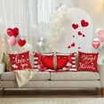 thumbnail image 5 of Happy Valentines Day Pillow Covers 20x20 Set of 4 Red Love Heart Gnomes Throw Pillow Covers Velvet Wedding Anniversary Cushion Covers Pillow Cases for Outdoor Couch Sofa Decoration(20 Inch), 5 of 6