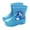 b8-Blue, variant on KPOPLK Toddler Boy Girl Rain Boots Baby Rain Boots Short rain Boots for Toddler Easy-on Lightweight and Waterproof(Pink,8)