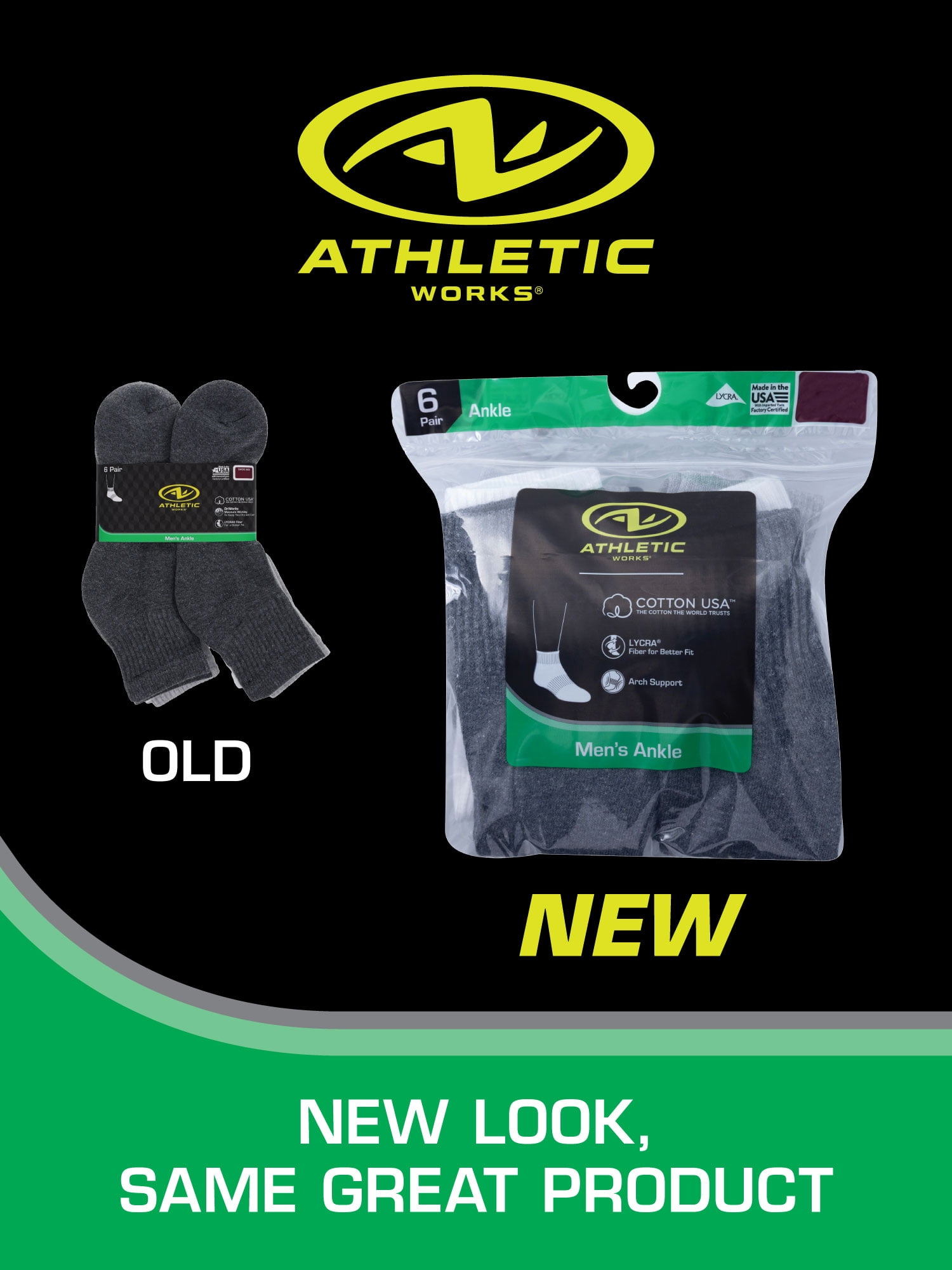 Athletic Works Men's P6 Ankle