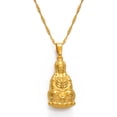 thumbnail image 6 of Buddhist Guanyin Pendant Necklace 14k Yellow Gold Chinese Style Ornament Maitreya Buddha Amulet Hinduism, 6 of 9