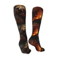 thumbnail image 3 of Kdxio Cool Flame Lion A Funny Silky Novelty Funky Long Knee High Socks Soft 3D Print Cosplay Crazy Stockings for Men Women, 3 of 8