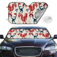 thumbnail image 2 of Balery Roosters Windshield Sun Shade, Car Front Window Sunshade Cover ,Automotive Interior Portected Blocks Uv Rays For Car Pickup Truck Suv Accessories- Medium, 2 of 7
