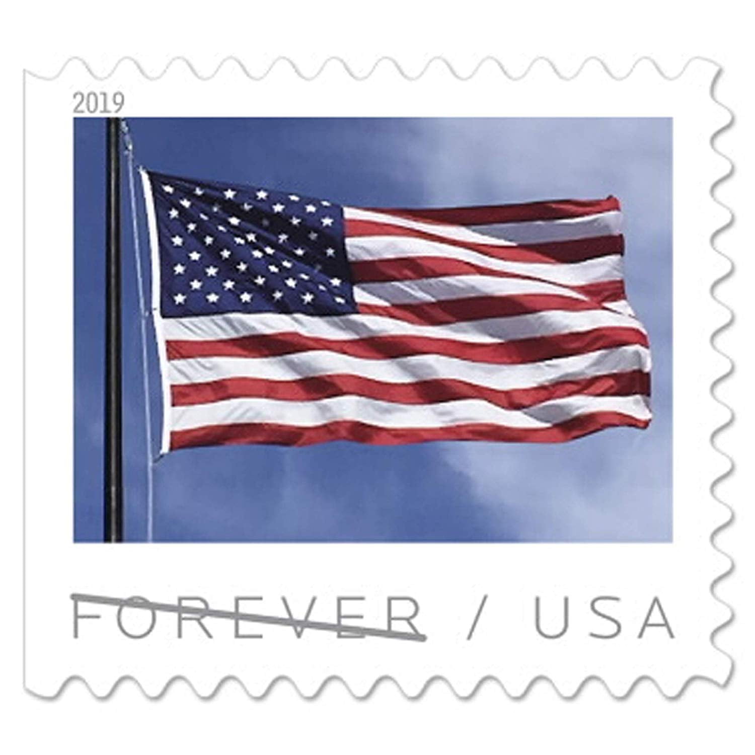 Buy USPS Forever Stamps US Flag 2019, 2 Books of 20, Total of 40 Stamps