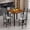 Walnut & Velvet, variant on MOOSENG 5-Piece Dining Table Set with Wine Rack, Wood Kitchen Table and Set of 4 Chairs, Space-Saving Farmhouse Dinette Set for Breakfast Nook, Apartment Brown