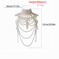 thumbnail image 2 of Collar sexy trenza flecos perla sujetador suéter cadena moda francesa multicapa perla cuerpo cadena, 2 of 5