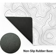 thumbnail image 3 of Topographic Map Large Mouse Pad XXL White Lines Contour Geographic Extended Large Desk Mat Big Desk Pad 90X40 CM Non-Slip Rubber Base Stitched Edge Long Mousepad,35.4 x 15.7 Inch, 3 of 6