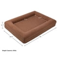 thumbnail image 2 of PETMAKER Dog Bed with Bolster, Nonslip Bottom, and Washable Cover (Brown), 2 of 6