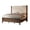 Dark Walnut, variant on Amerlife Queen Solid Wood Bed Frame with 57" Tall Wingback Headboard, Deep Button Tufted, Dark Walnut