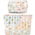 thumbnail image 1 of Bolsa de maquillaje Sminra Floral Blue Flower, 2 unidades, algodón, para mujer, 1 of 7