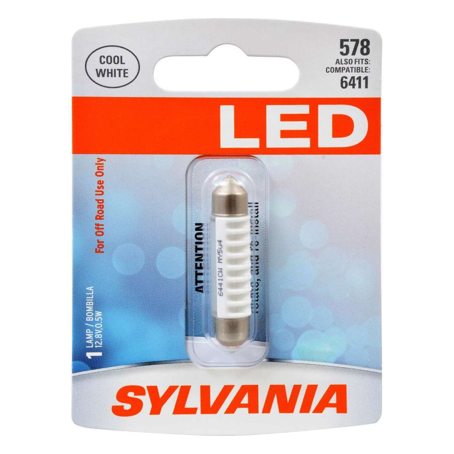 Sylvania 578 White LED Automotive Mini Bulb, Pack of 1