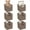 Brown, variant on 6 Pack 8.7 Inch Wicker Baskets, Hand Woven Paper Rope Storage Baskets, Foldable Cube Storage Bins Organizer Square Wicker Cubes for Shelves Pantry Organizing & Decor (Gray)