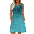 thumbnail image 2 of Ovzne Robes pour Femmes Robe d'Été pour Femmes Imprimé Sans Manches Col Rond Aguichant Élégante Boîte de Nuit Fête Tunique Mini Robes Robe Décontractée Vacances Robe d'Été Imprimée Liquidation, 2 of 7