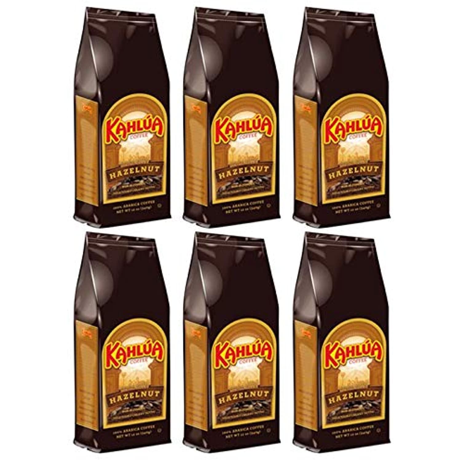 Kahlua Hazelnut Gourmet Ground Coffee (6 Bags/12Oz)