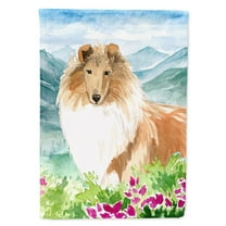 Carolines Treasures CK2525GF Mountain Flowers Smooth Collie Flag Garden Size Small multicolor