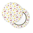 thumbnail image 2 of KLL Watermelon And Lemon Round Bar Chair Cushion Cover 14 inch ,Bar Stool Protector with Elastic, Soft Washable, 2 of 6