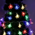 thumbnail image 4 of FSLiving String Lights with Timing Function,Curtain Lights 6.5ft String Lights with Timer Switch,Fairy Light with Snowflake Beads For Christmas Party Bedroom Garden Decor - Set of 2 (Colorful), 4 of 7