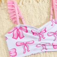 thumbnail image 6 of Shadoumai Girls Tankini Swimsuit 2 Piece Criss Cross Bathing Suit Contrast Trim Ruched Girls' Swimwear for 9-16Y, 6 of 7