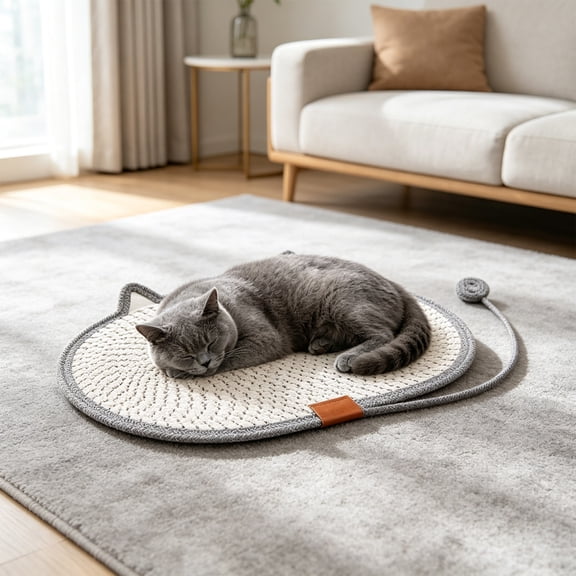 BZPIZ Summer Cat Dog Cooling Mat with Scratching Board Ice Silk Self Cool Pad for Small Medium Dogs & Cats, Pet Sleeping Pad for Indoor & Outdoor Floor, Car Seats, Washable & Non-Toxic Gray