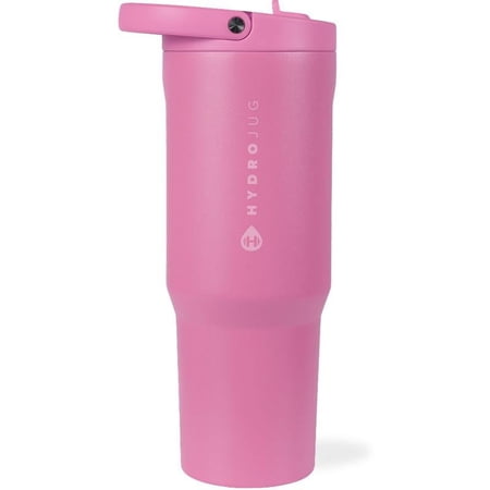 Portable leak-proof water bottle with flip-top straw and handle