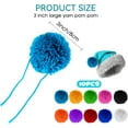 thumbnail image 2 of Dalrosia 10PCS Large Yarn Pom Poms-3 Inch Made to Order Acrylic Yarn Balls for Hats Or Party Decorations-DIY Craft Pompoms, 2 of 7