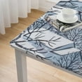 thumbnail image 5 of nygtbtfer Christmas Trees and Houses Winter Snowy Landscape Seamless Texture  Lace Wrinkle Tablecloth, Washable Circular Macrame Table Cloth Cover for Kitchen Dinner Party Décor  white, 5 of 8