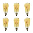 thumbnail image 5 of Paquete de 6 Focos Led Vintage Atenuable consume 6W ilumina 50W Amber 600LM 120-240V E-27 Yk Lighting YKFILCITY2-2 / Vintage, 5 of 5