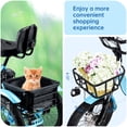 thumbnail image 6 of VIPQV Yellow Electric Tricycle for Adults, 20MPH 27Miles 7-Speed Ebike, 3 Wheel Folding Electric Tricycle 18", Mountain E Bike, 350W Electric Trike 48V 13AH UL2849, 6 of 12