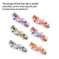 thumbnail image 2 of Rhinestones Hair Clip Slides Clips Flower Special Shiny Rhinestones Hair Clip Design Charming Hairpins Household Birthday Gift Styling Accessory Blue, 2 of 9
