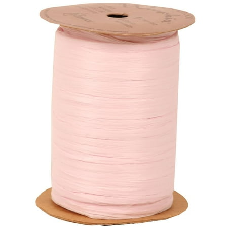 UPC: 0610074237457 | Jam Paper Wraffia Ribbon  100 Yards Per Spool  Pink  1/Pack