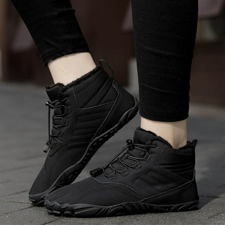 

Bnwani Fall Shoes For Women 2024 Today s Deals Flat Heel Shoes Lace-Up Warm Ankle-High Black Boots 37-47