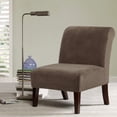 thumbnail image 2 of Velvet Accent Chair Cover, Set of 2 High Stretch Armless Chair Covers for Living Room Luxury Thick Velvet Chair Slipcovers Modern Furniture Protector with Elastic Bottom, Machine Washable(Taupe), 2 of 5