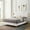 White, variant on Full Size Platform Bed Navy Blue Velvet Camelback Tufted Headboard