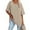Khaki, variant on Sherrylily Women Oversized T Shirts Tees Half Sleeve V Neck Comfy Tunic Top