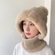 thumbnail image 2 of Gorro de invierno con capucha de vellón tejido para mujer, con máscara para cubrir el cuello y la cara, gorro de invierno grueso para ciclismo y esquí al aire libre, 2 of 2