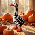 thumbnail image 2 of Halloween Skeleton Goose Resin Figurine, White Goose Skull Statue, Realistic Animal Tabletop Decoration for Shelf, Desk, Mantel, Halloween Home Party Decor Collectible Gift, 2 of 6