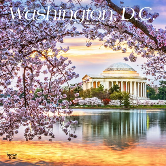 Washington D.C. | 2026 12x24" (Hanging) Wall Calendar | Plastic-Free | BrownTrout