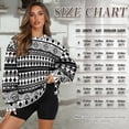 thumbnail image 3 of SCRAWLGOD American Tribal White Black Pullover Sweatshirts for Women Long Sleeve Crewneck Sweatshirt Fall Casual Pullovers Drop Shoulder Loose Fit Clothes with Pockets, XXL, 3 of 7